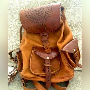 Genuine, leather backpack